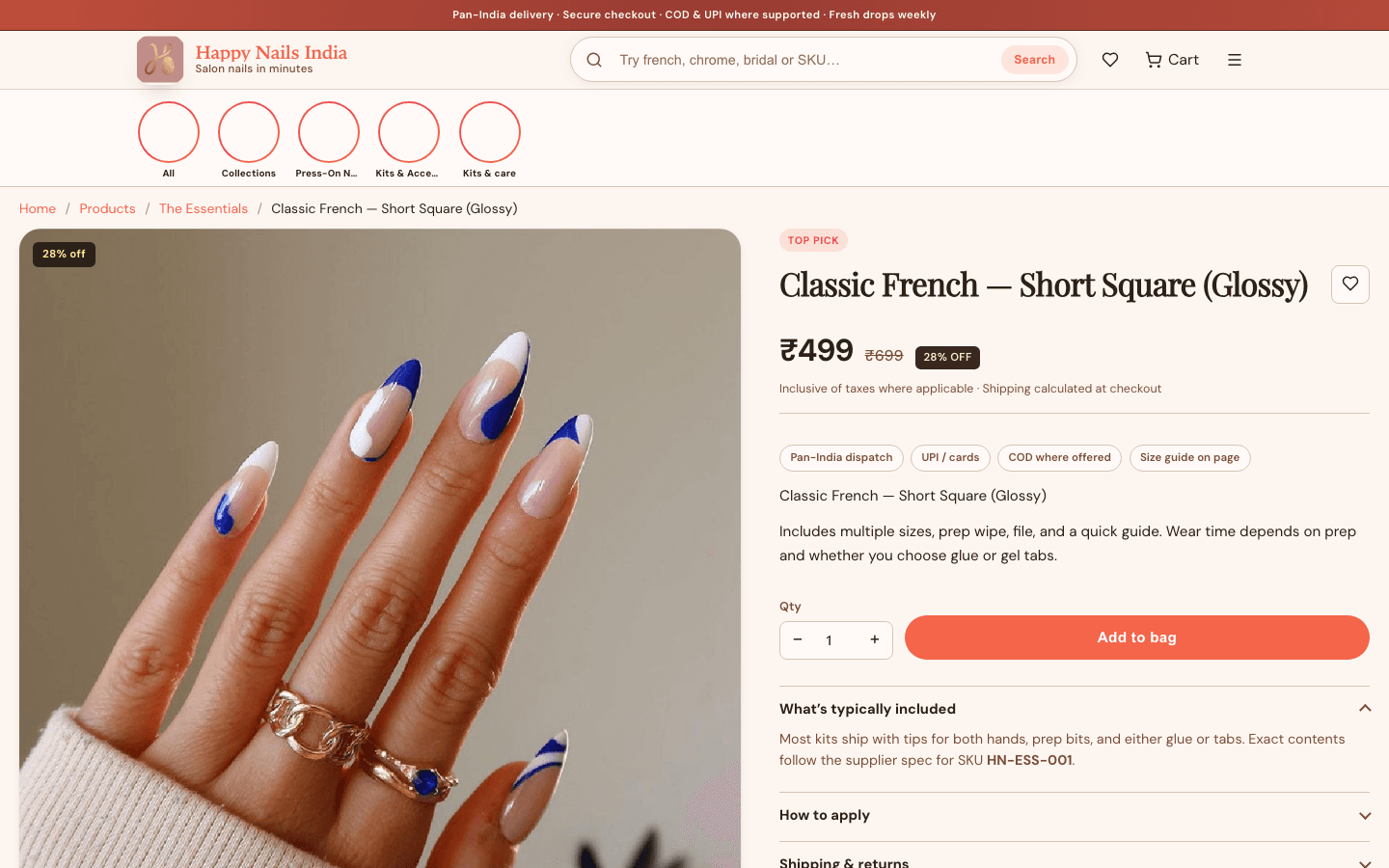 HappyNails — Classic French