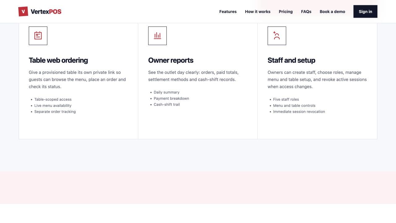 VertexPOS — VertexPOS feature overview