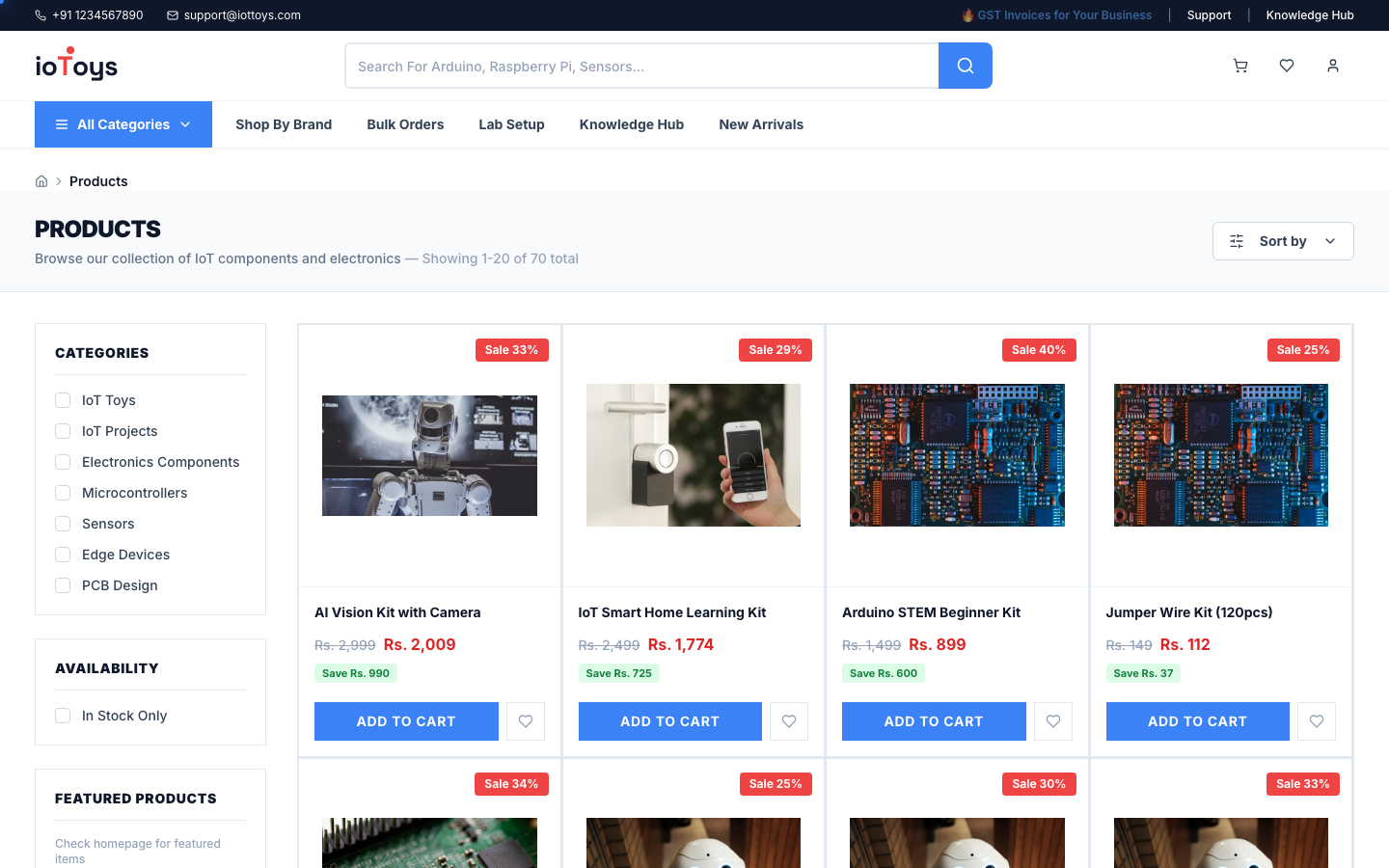 ioToys — Kit catalogue