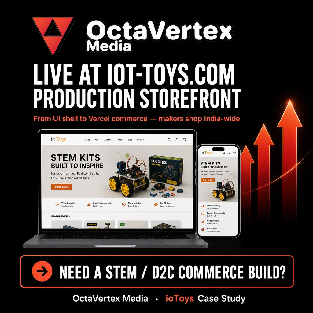 ioToys — A Trusted Commerce Stack for India's STEM & IoT Makers — Live iot toys cta