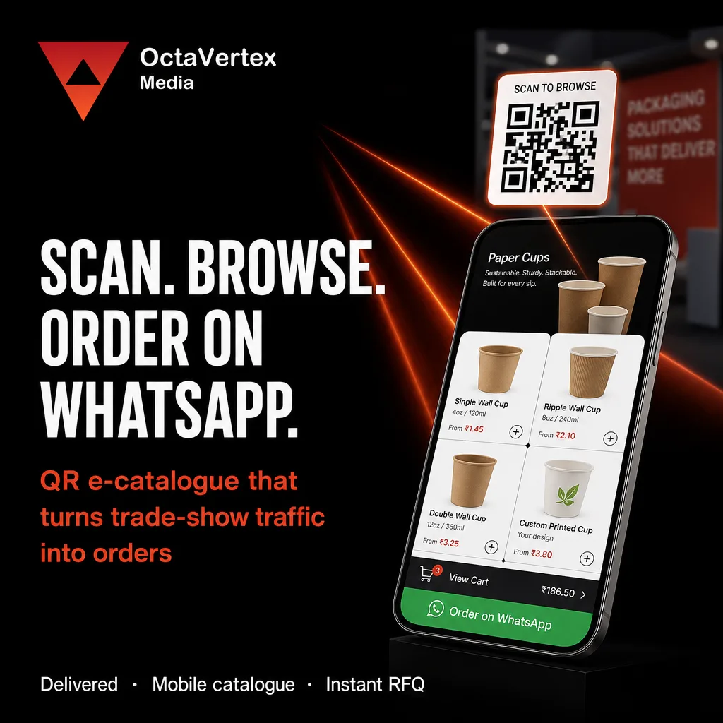 Packmold — Turning a Packaging Catalogue into a Lead Generation Engine — Scan browse order whatsapp
