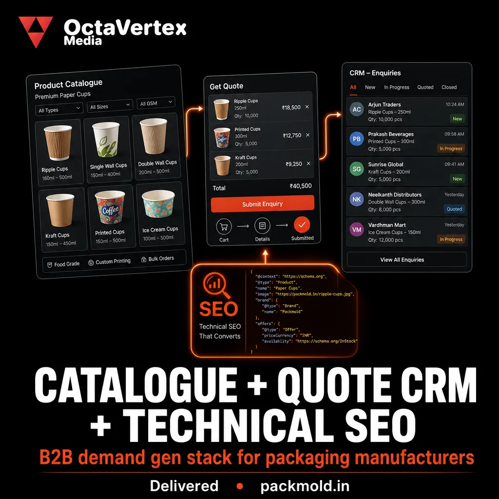 Packmold — Turning a Packaging Catalogue into a Lead Generation Engine — Catalogue quote crm