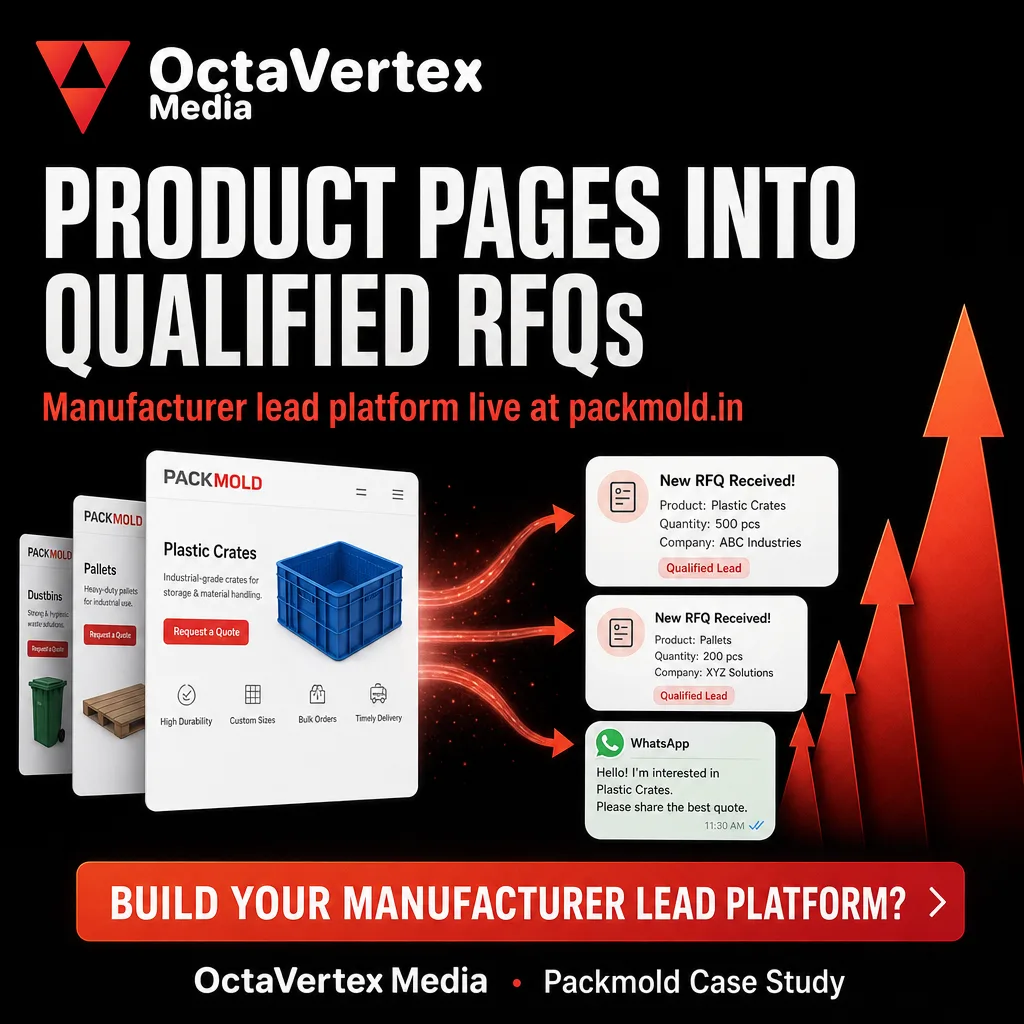 Packmold — Turning a Packaging Catalogue into a Lead Generation Engine — Qualified rfqs