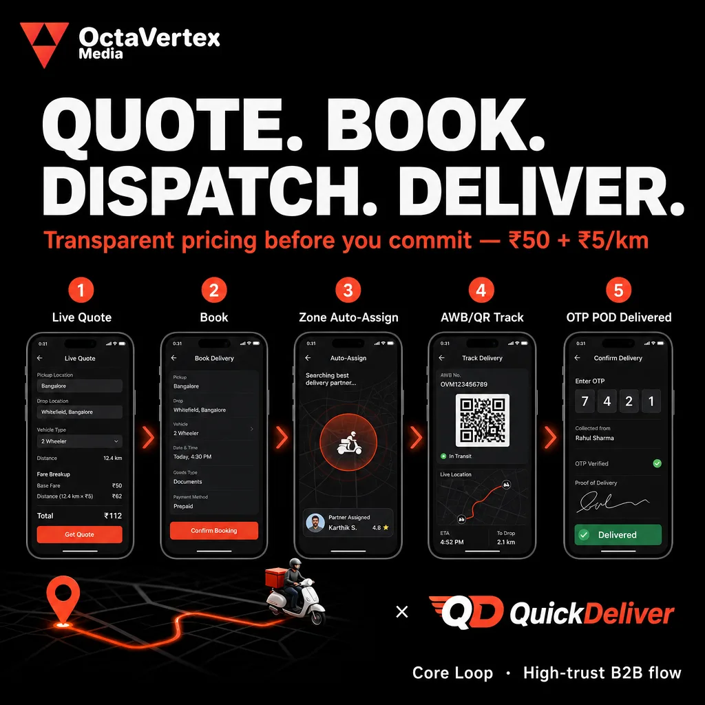 QuickDeliver — A City Logistics OS for Same-Day B2B Delivery — Quote book dispatch