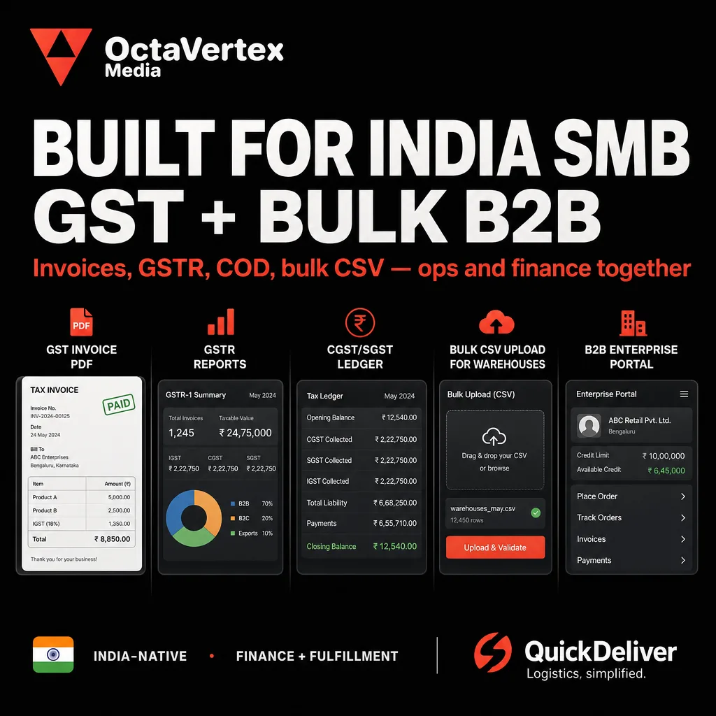 QuickDeliver — A City Logistics OS for Same-Day B2B Delivery — Gst bulk b2b