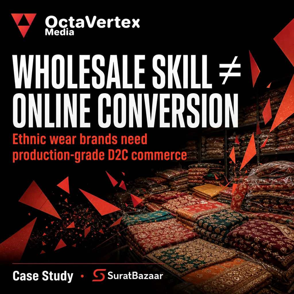 SuratBazaar — From Textile Wholesale to Nationwide D2C E-Commerce — Wholesale vs conversion