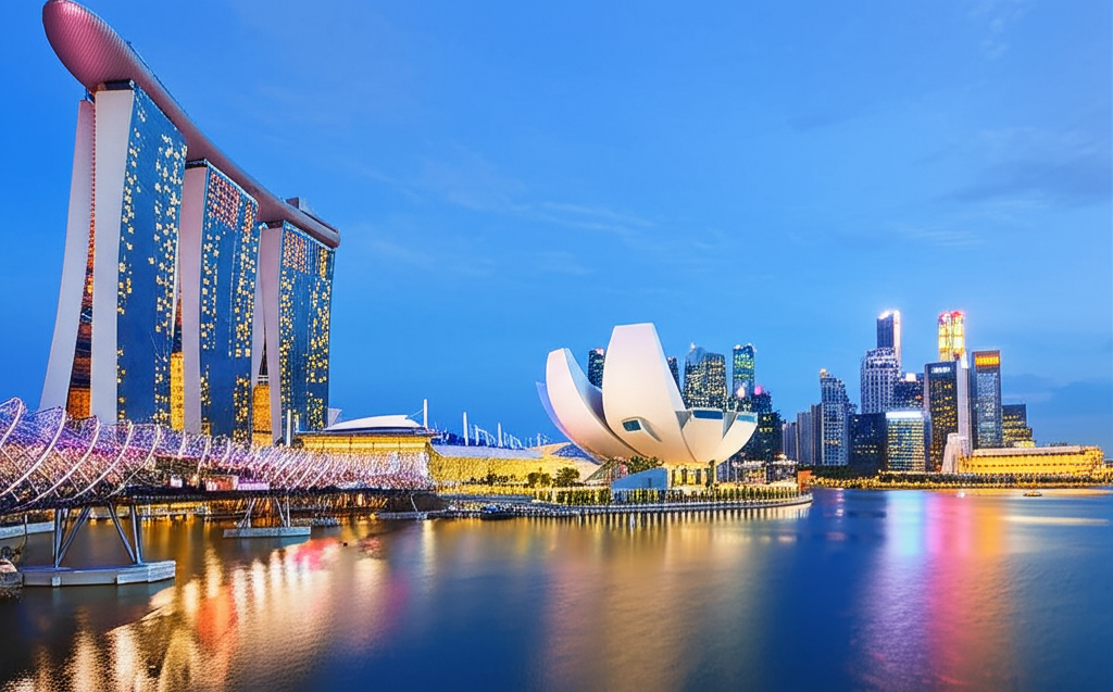 Singapore skyline with Marina Bay Sands